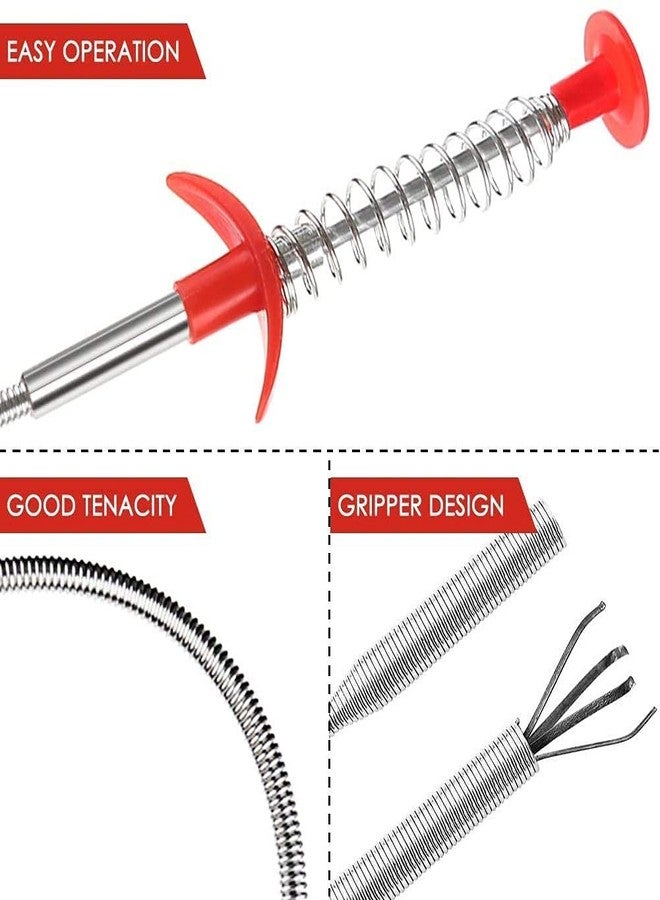 Deoxys Sink Cleaning Hook Sewer, Spring Cleaner Hair Dredging Tool-1.6 Meter(160 cm), - Image 2
